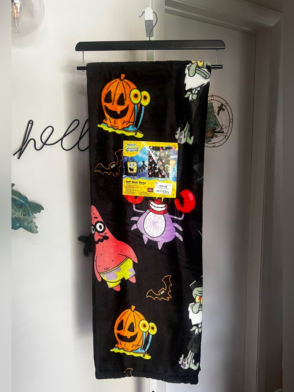NEW SpongeBob SquarePants Halloween Throw Blanket 50”x70” 2026 Black